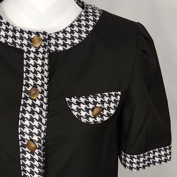 Vtg. Darian Houndstooth 2pc. Skirt Suit - Picture 3 of 9
